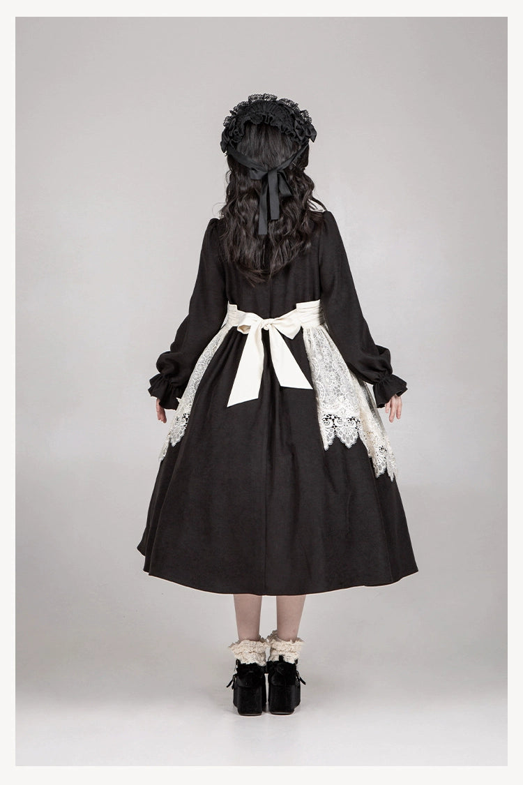 With PUJI~Twilight Choir~Twin Lolita OP Suit Loose Version Dress with Apron 41704:712498