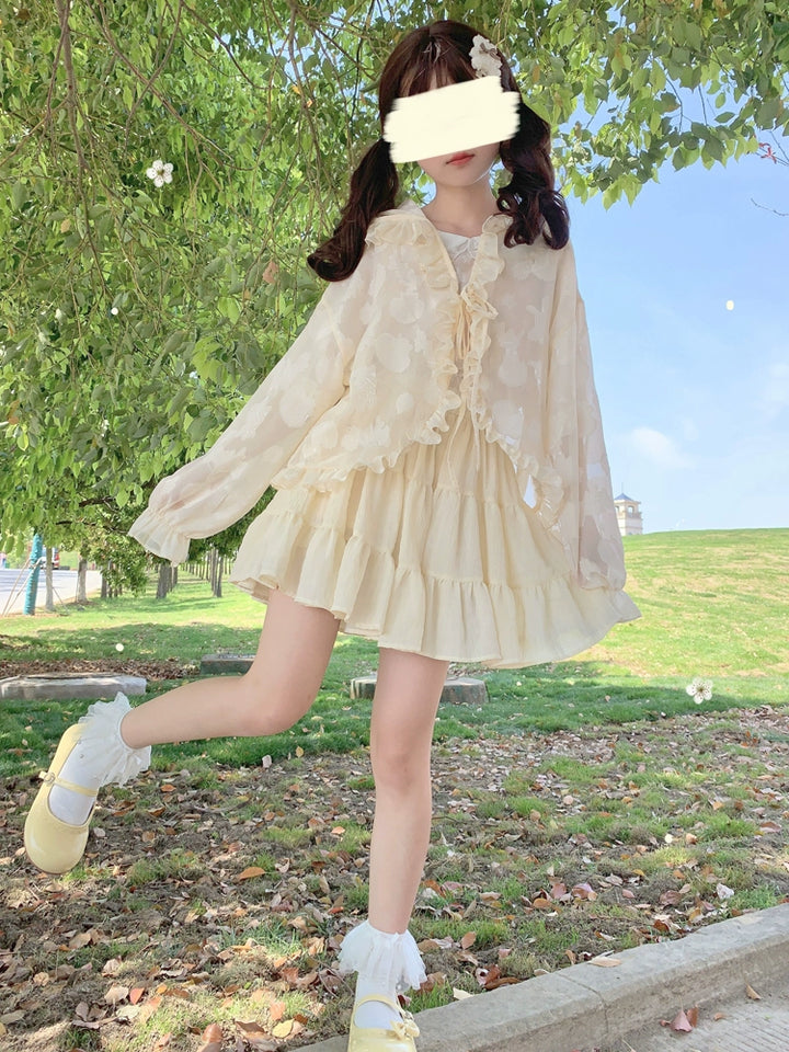 Hanguliang~Summer Daily Lolita Hooded Sheer Sunscreen Cardigan