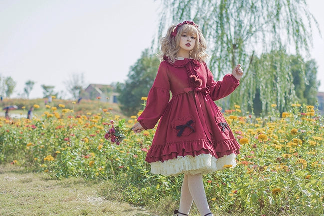 Dawn and Morning~Winter Lolita Coat Lovely Lolita Wool Coat Dress   