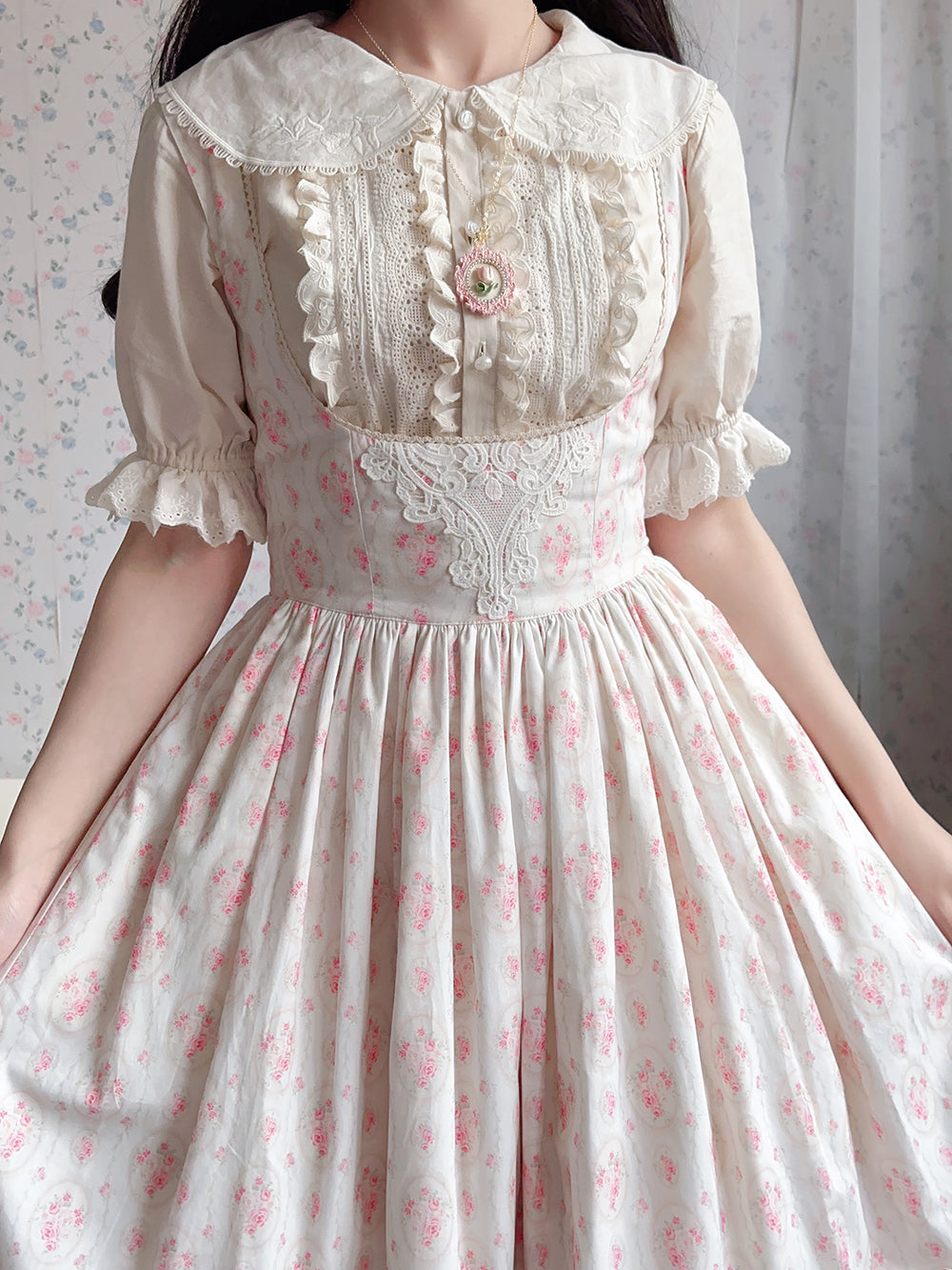 (Buyforme)Miss Point~Happy Summer Elegant Lolita Floral Jumper Skirt   