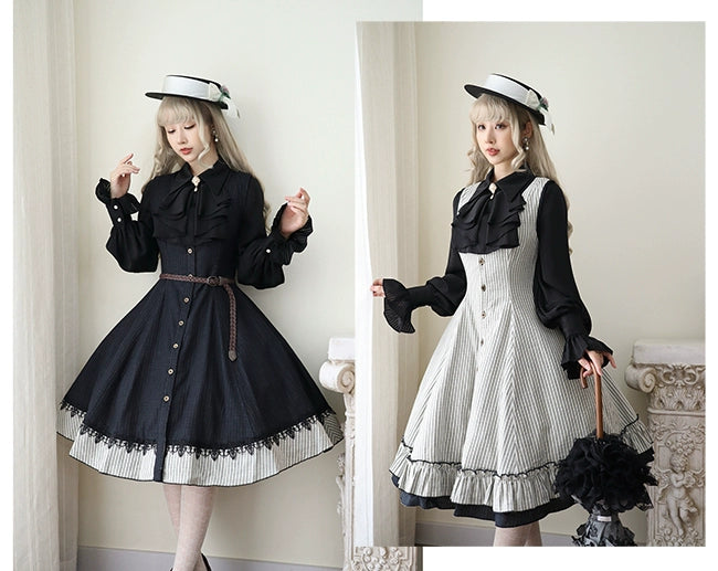 Forest Song~Artemis~ Classic Lolita JSK Double Sided Lolita Dress S Deep Indigo Reversible JSK((with a belt)) 