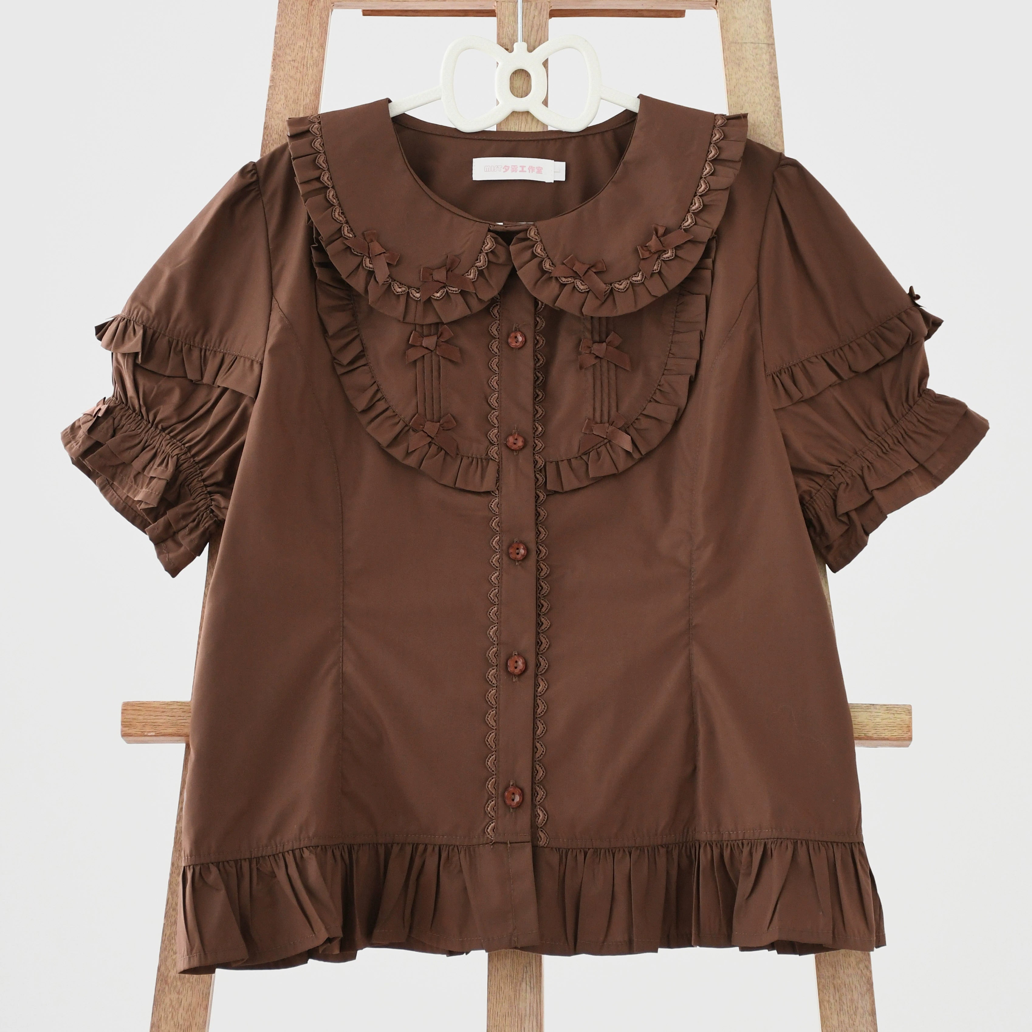 MIST - Creamy Condensed Milk - Kawaii Lolita Shirt Soft Girl Short-sleeved (L M S XL) 9914:631652