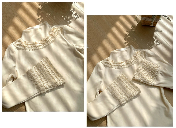 With PUJI - Snowfall - Winter Lolita Sweater Long Sleeve Knitted Innerwear 40528:670950