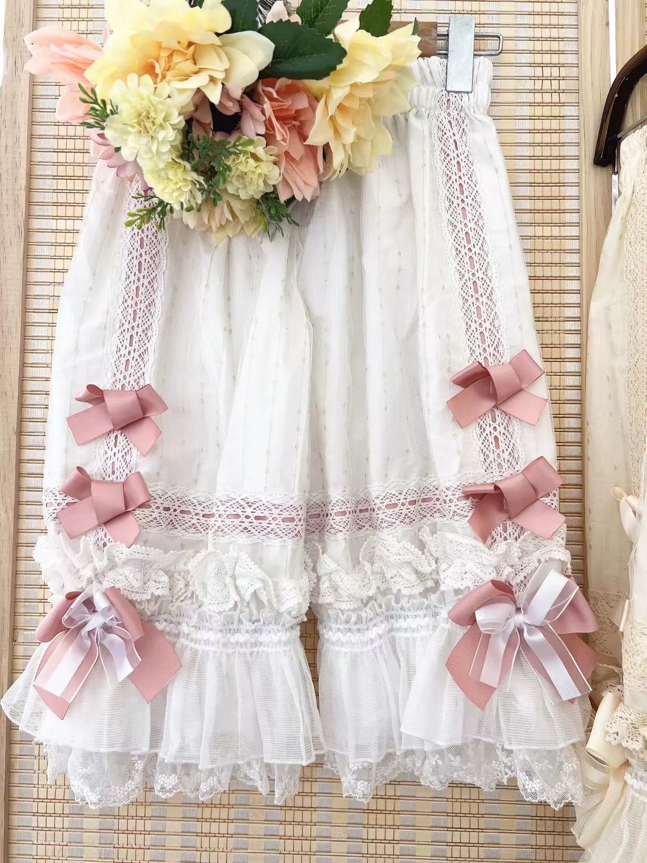 Ilovexiaolu - Gorgeous Lolita Bloomers in Coral Fleece & Cotton Styles Winter - Coral Fleece - White - Short Bloomers F