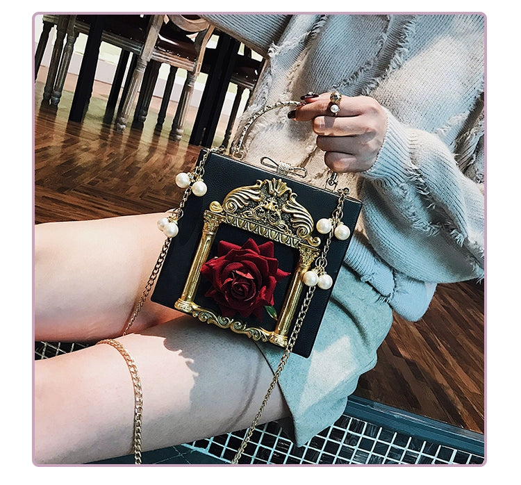(BFM)Prime Sister~Gothic Lolita Retro Bag Baroque Square Crossbody Bag   
