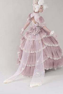 Henrietta~Look for Butterflies~Elegant Lolita Princess Dress Accessories Multicolor free size light purple extended tail 