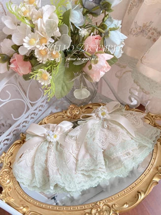 Daisy Poetry - Classic Lolita Lace JSK & OP Dress, Daisy Print and Embroidery (L M S XL) 45825:864019