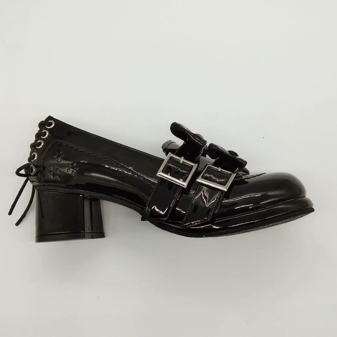 (BFM)Antaina~Sweet Lolita Mary Jane Shoes Shiny Bow Shoes   