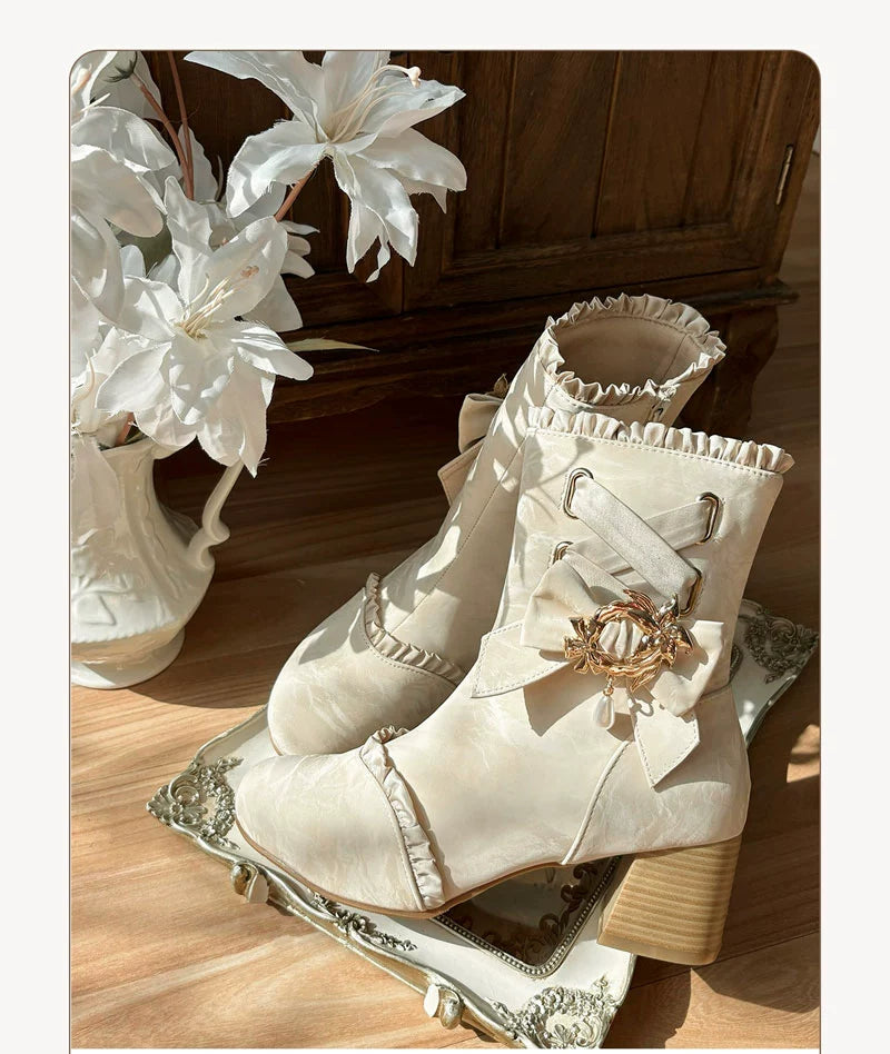 Taoxiaowu~Elegant Lolita Boots Winter Lolita Shoes