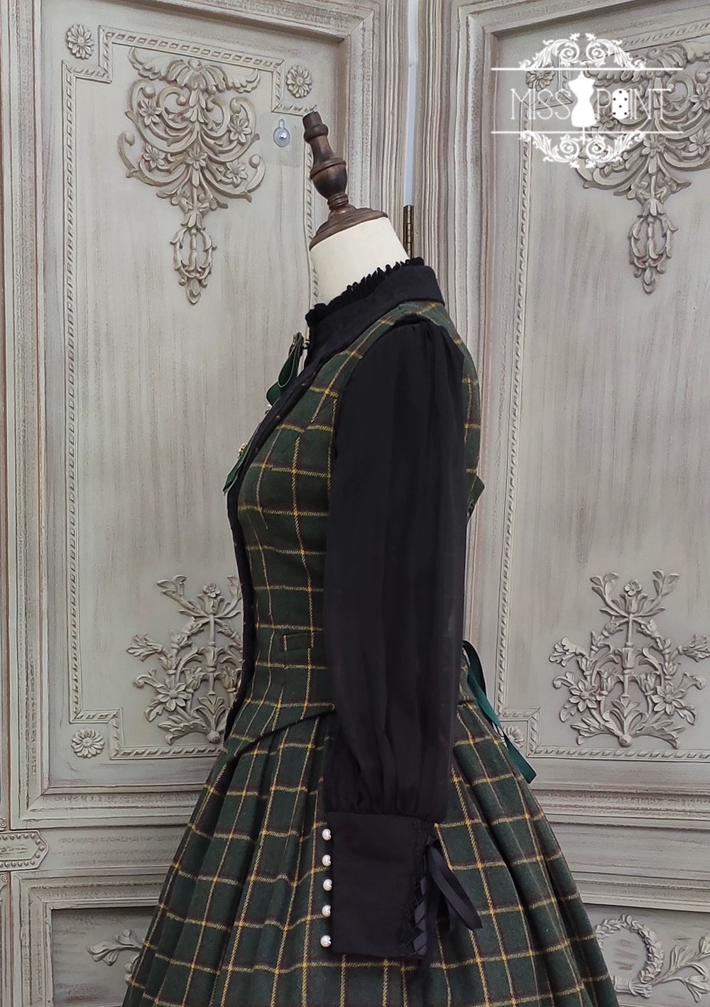 (BFM)Miss Point~Rose~Elegant Lolita Pliad Print Vest Customized 32510:385548