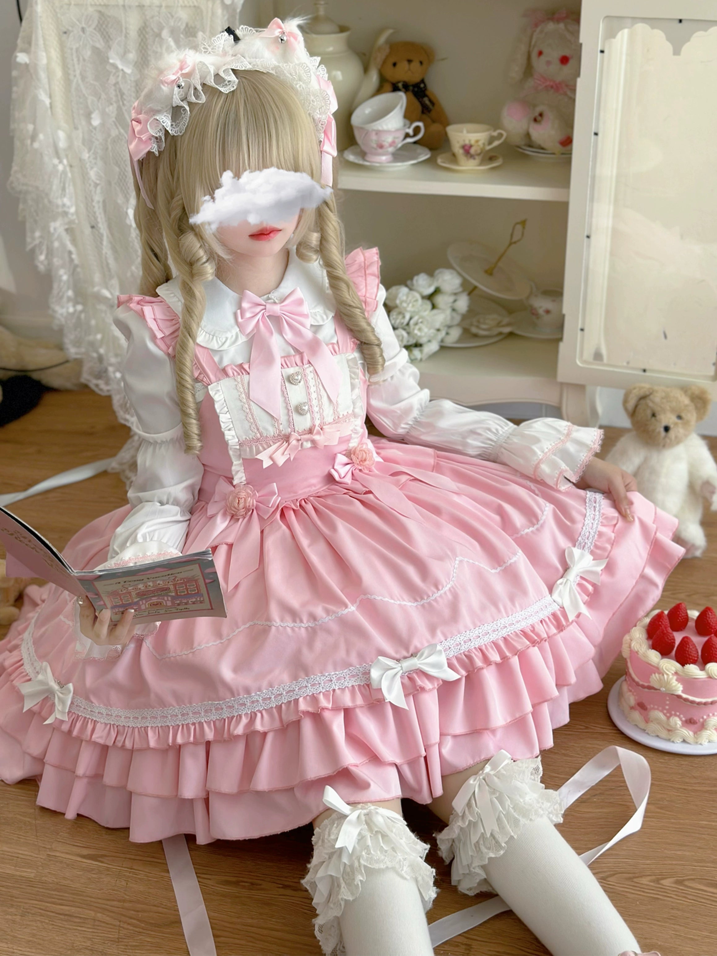 Hanguliang - Paper Shell Cake - Sweet Lolita JSK Dress Summer Dress