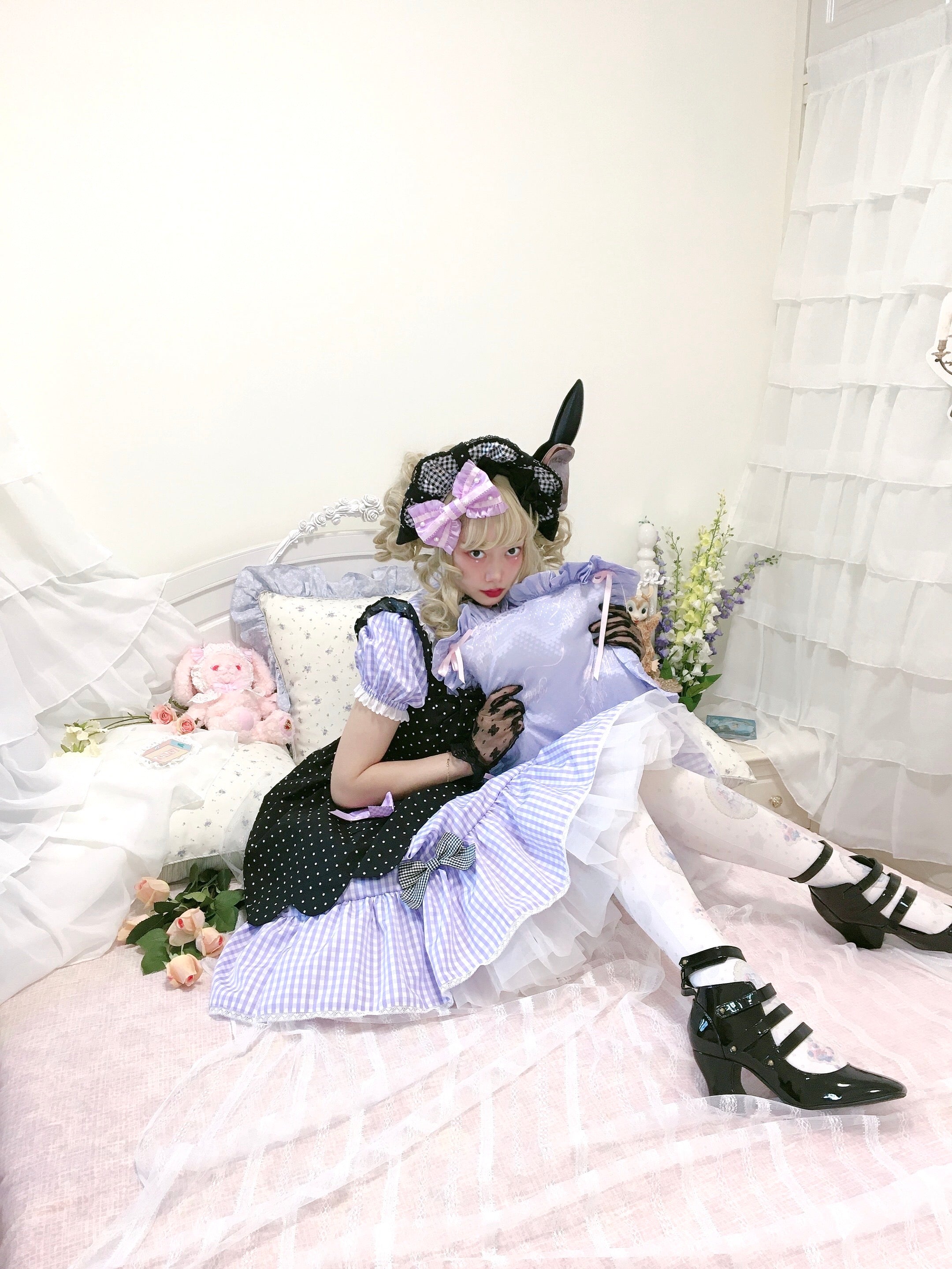 Fluff Mollie~Split Pea Breakfast~Kawaii Lolita Cotton JSK 16742:748948