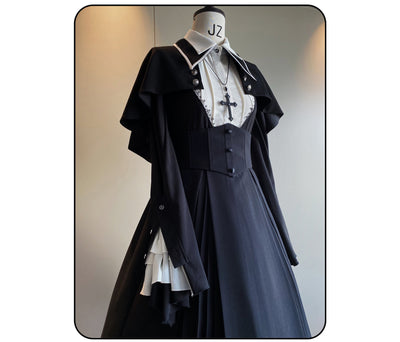 Susin Lolita~Cross Praise~Nun Style Gothic Lolita Dress and Blouse   