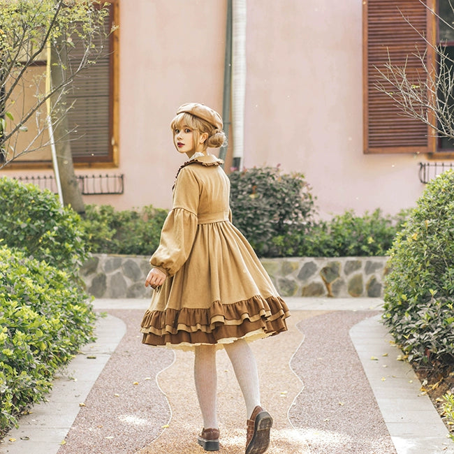 Dawn and Morning~Winter Lolita Coat Lovely Lolita Wool Coat Dress   