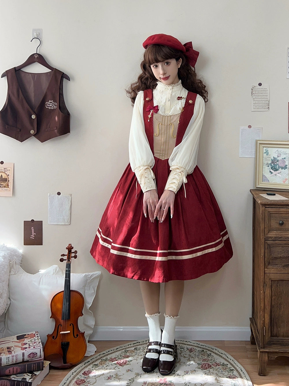 (BFM)Miss Point~Customized Lolita Jumper Dress~Elegant College Lolita JSK 32198:377438