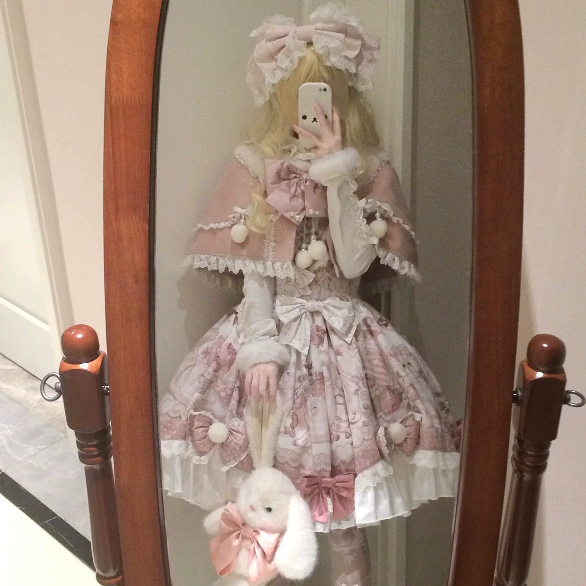 Matutu - Dessert Catlets - Sweet Lolita JSK, Strawberry And Cat Prints
