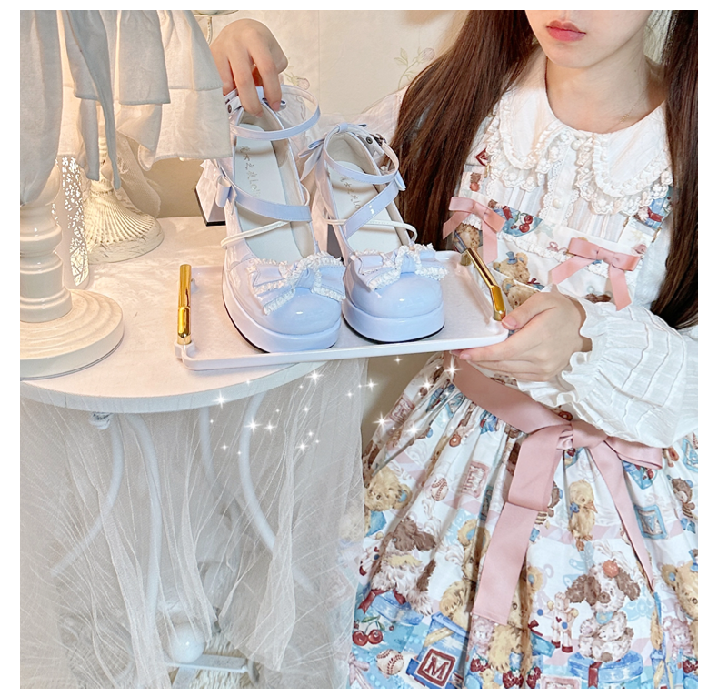 Girly Heart - Sweet Lolita Chunky Heels Shoes, Dreamy Bows 44740:820830