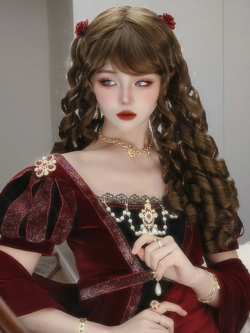 Mabuxi~Retro Lolita Wig Elegant Roman Curls Gorgeous Court Wigs 40472:668710