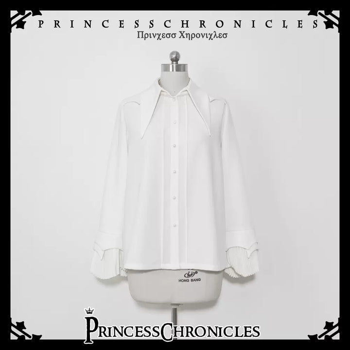 (BFM)Princess Chronicles~Floating Light and Shadow Ouji Lolita Shirt S White Female shirt only (pre-order) 