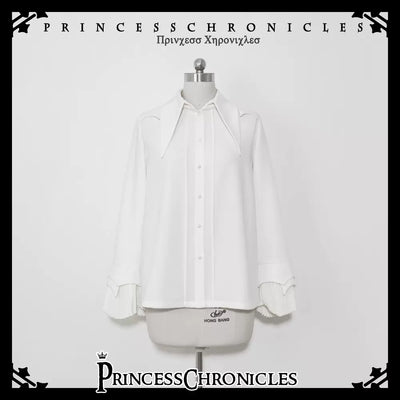 (BFM)Princess Chronicles~Floating Light and Shadow Ouji Lolita Shirt S White Female shirt only (pre-order) 