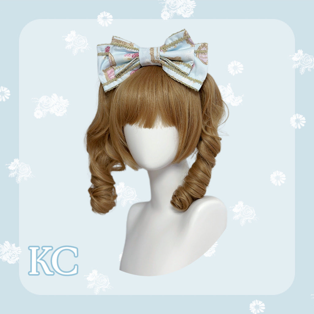 Discovering Treasures - Picture Frame Cat - Sweet Lolita Headdress Bow Decorated BNT and KC F KC - Blue