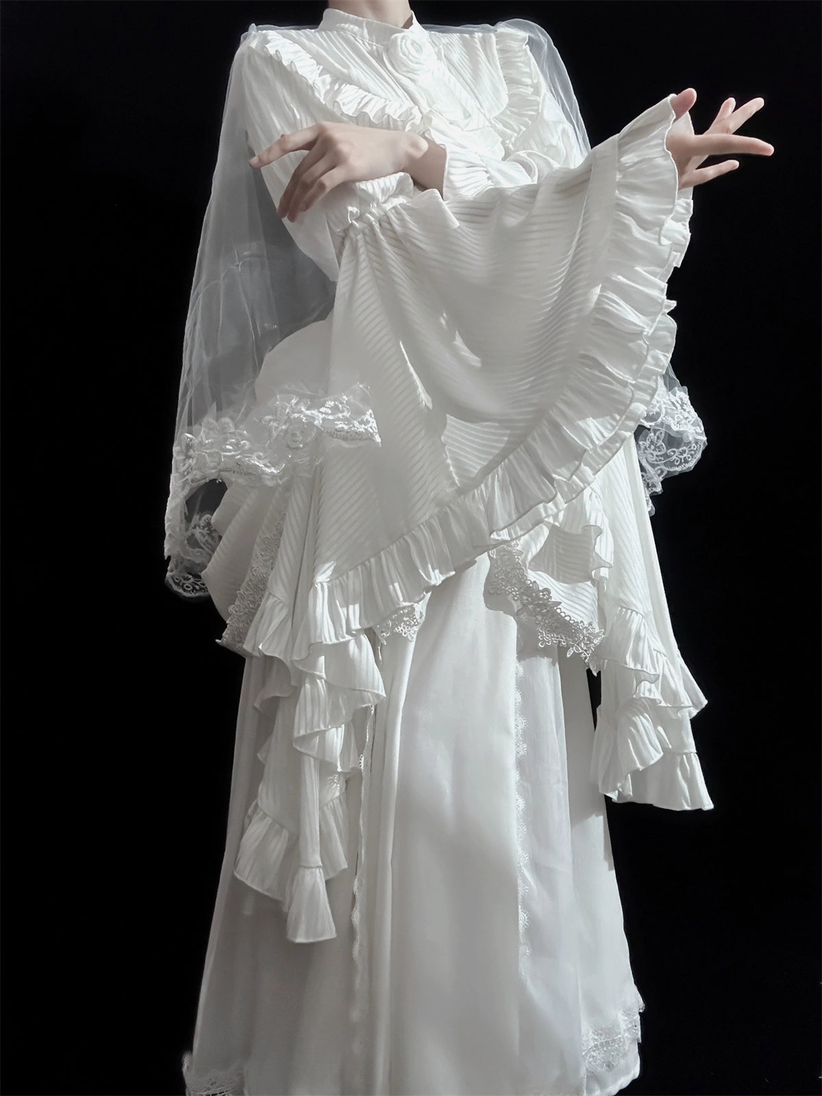 Muppet Mind Ben - Dreaming - Gothic Lolita Princess Sleeves Blouse Striped Printing 39008:608448