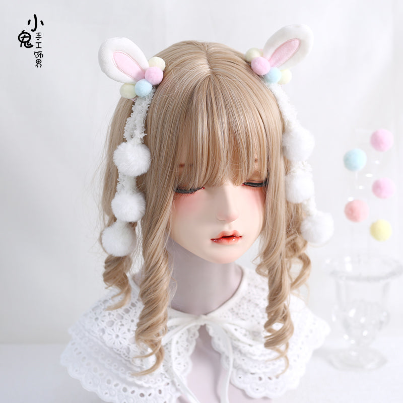 Xiaogui - Sweet Lolita Powderblue Rabbit Ears Hair Pin