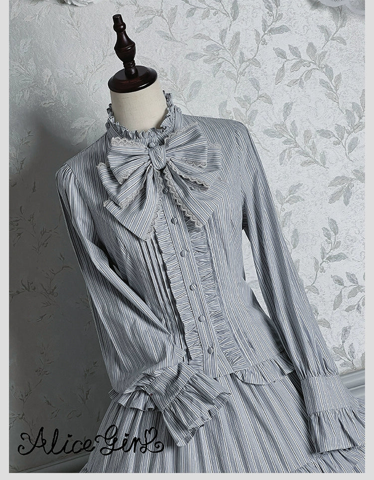 Alice Girl - Duke of Victoria - Classic Lolita Striped Blouse 44093:795197