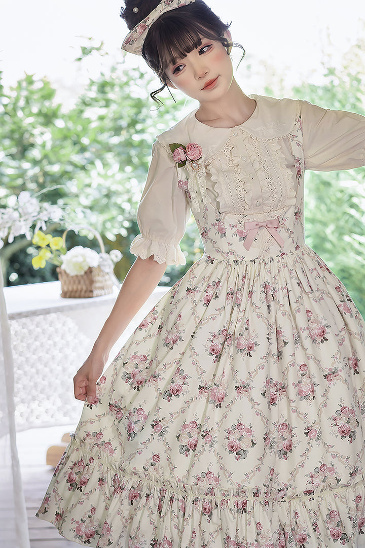 (Buyforme)Miss Point~Happy Summer Elegant Lolita Floral Jumper Skirt   