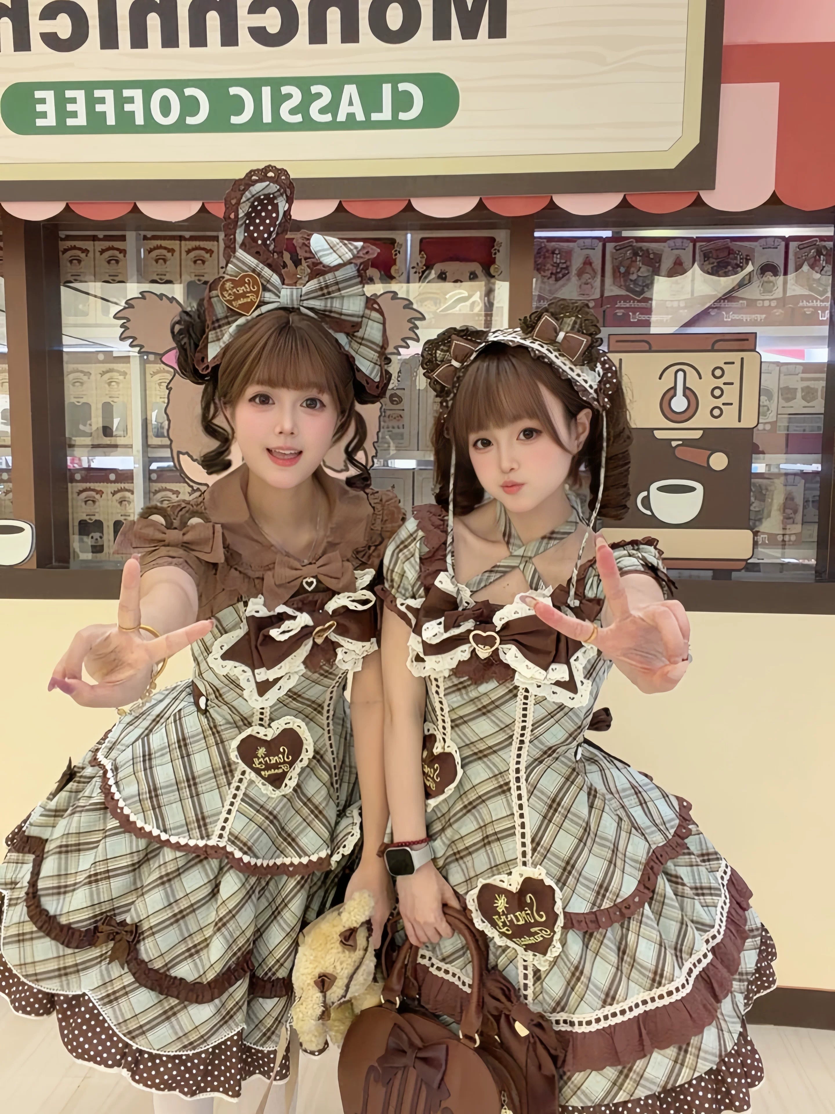 Shibuya Sweetheart - Plus Size Old School Lolita Plaid JSK & OP Dress