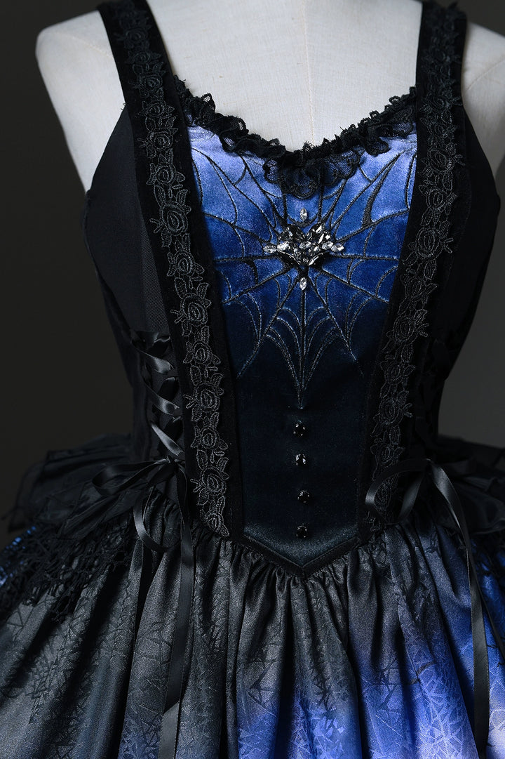 LilithHouse~Horror House~Gothic Lolita JSK with Spooky Castle Print 42154:728971