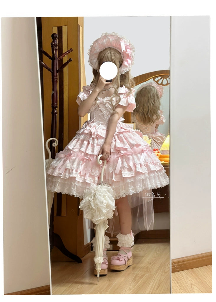 Little Butter~Talia~Sweet Lolita Jumper Dress Set Lolita OP Dress   