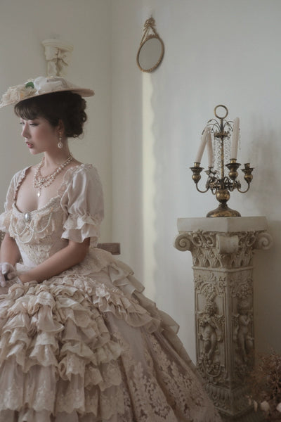 (BFM)Sweet Wood~Aphrodite's Dream~Vintage Lolita Wedding Tea Party Lolita Dress   