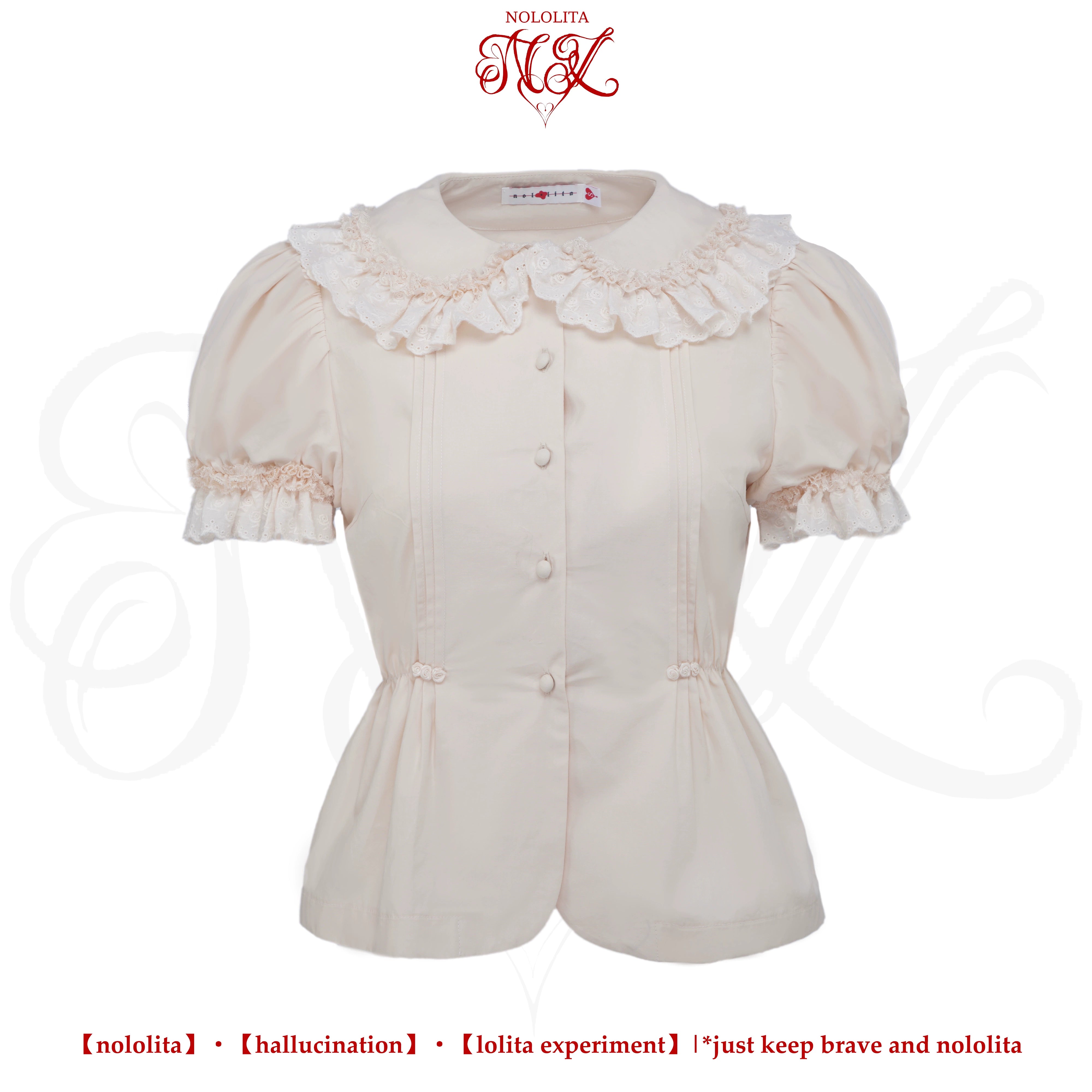 Nololita~Nightingale~Old School Lolita Shirt with Detachable Sleeves (L M S XL XS) 41944:719722