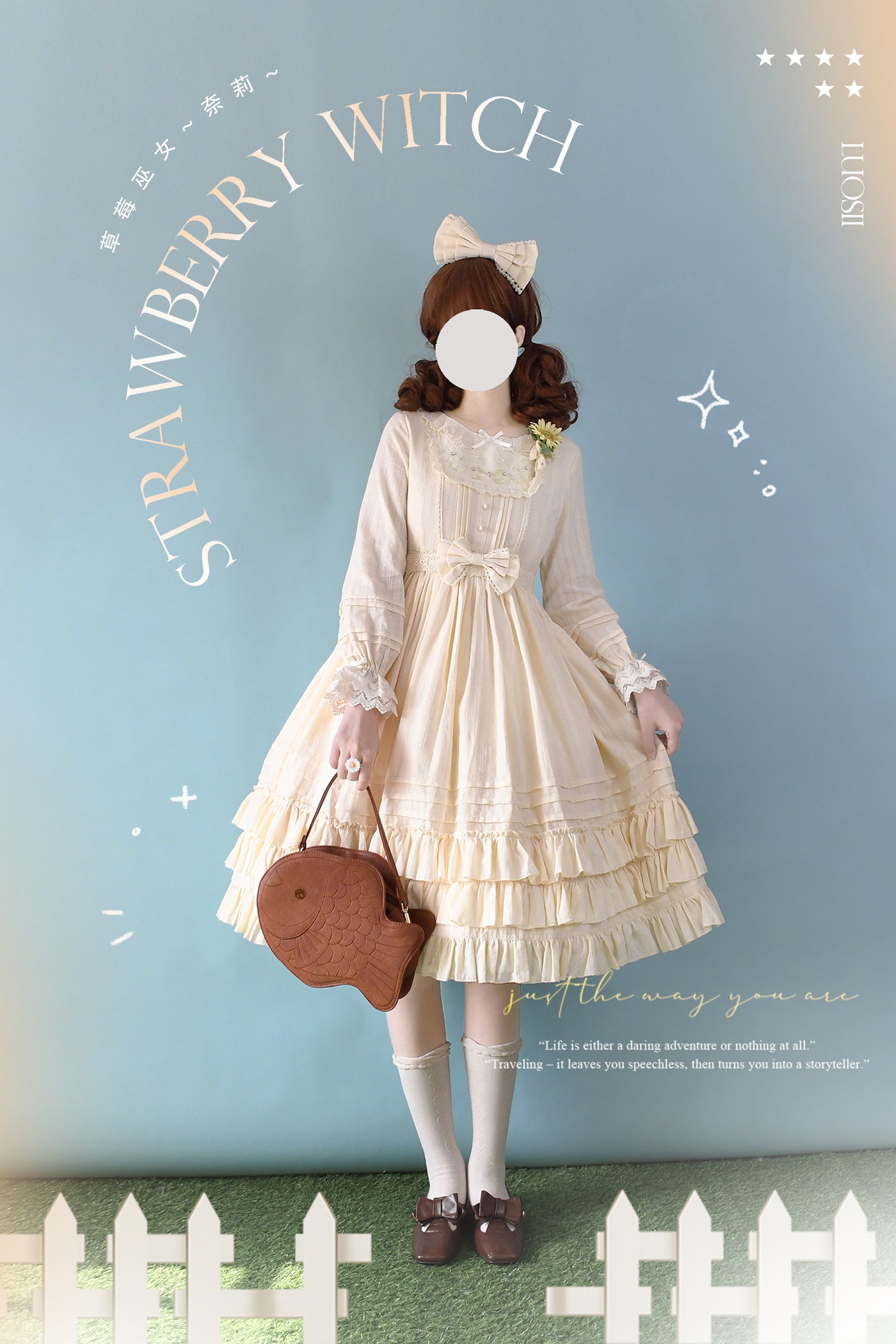 (BFM)Strawberry Witch~Nerry~Sweet Lolita Embroidered OP Dress Multicolors   