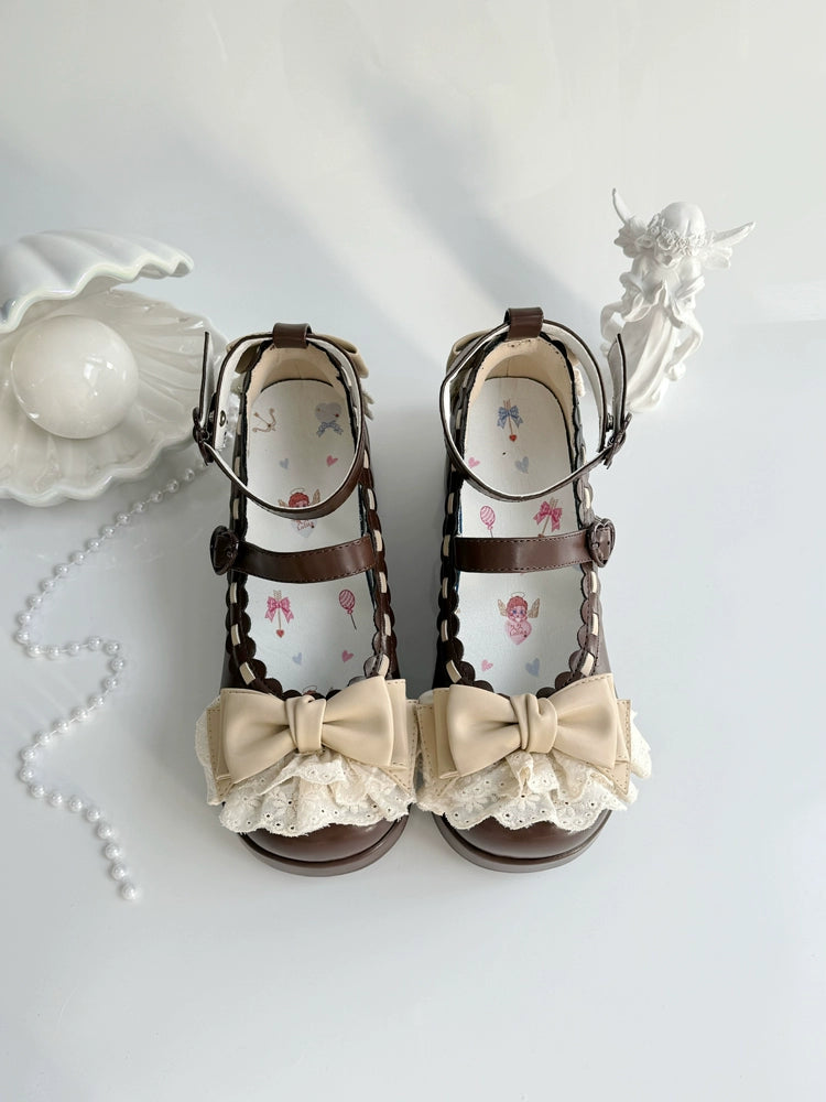 Jiujiu Lolita - Milky Puff - Sweet Lolita Heels Shoes, Round Toe With Petite Wedge 43858:787898