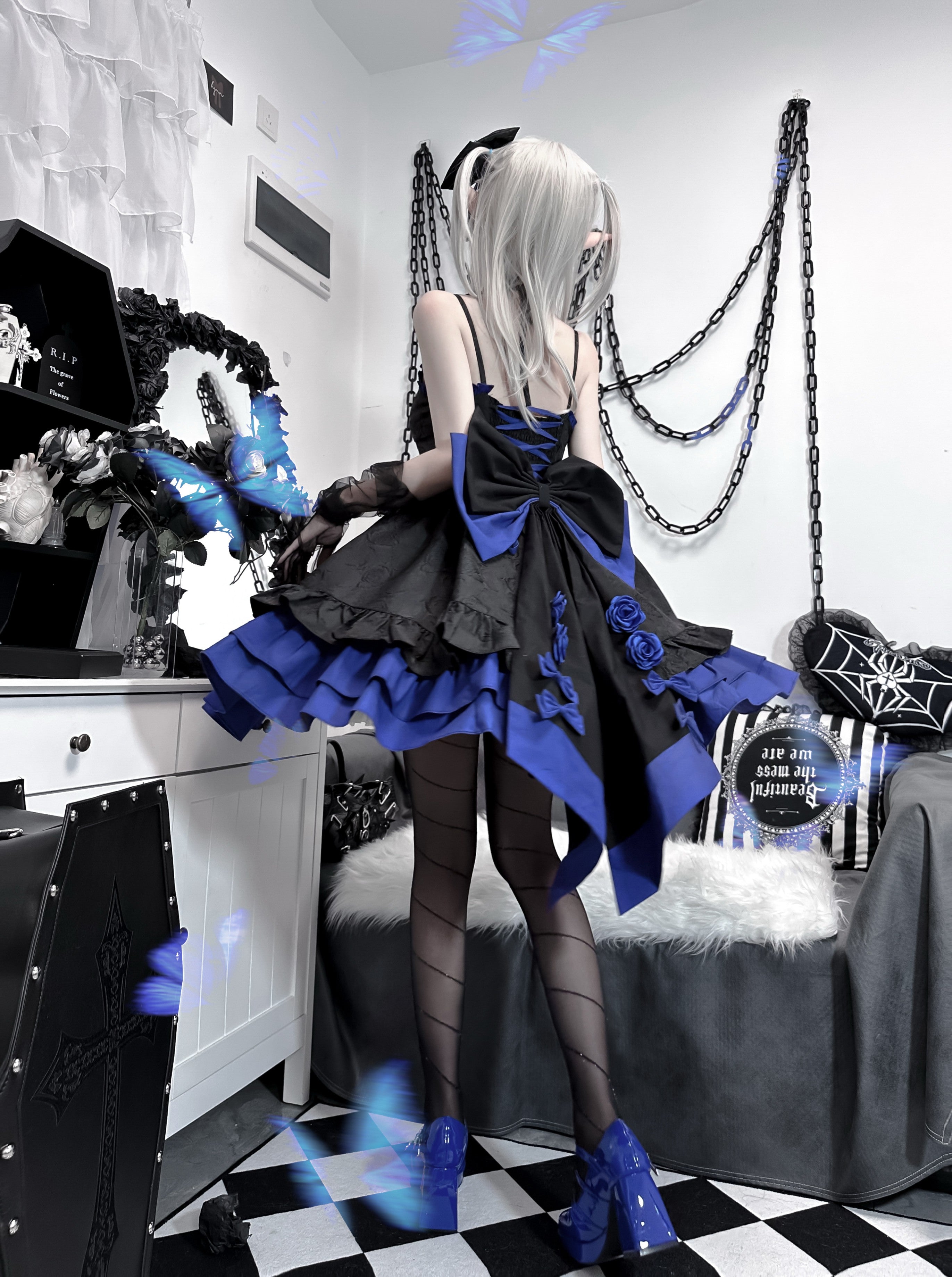 (Buyforme)Platycodon House~Romantic Contract Lolita Twin Rose Gothic JSK 19388:270844