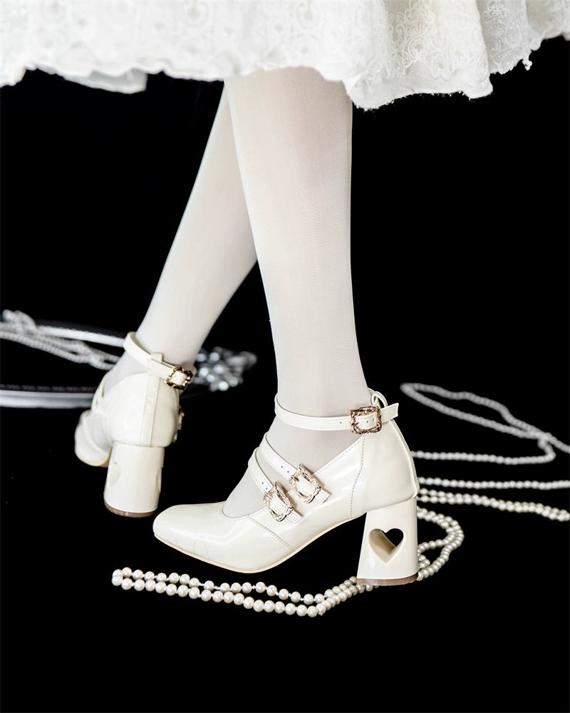 MR.Qiutian - Byron Manor - Elegant Lolita Shoes Thick Mid Heel Shoes