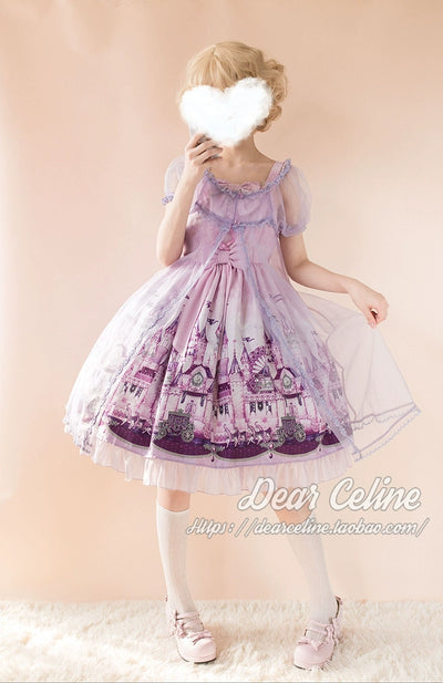 DearCeline~Midsummer Night's Dream~Daily Lolita Organza Covering Smock S purple 