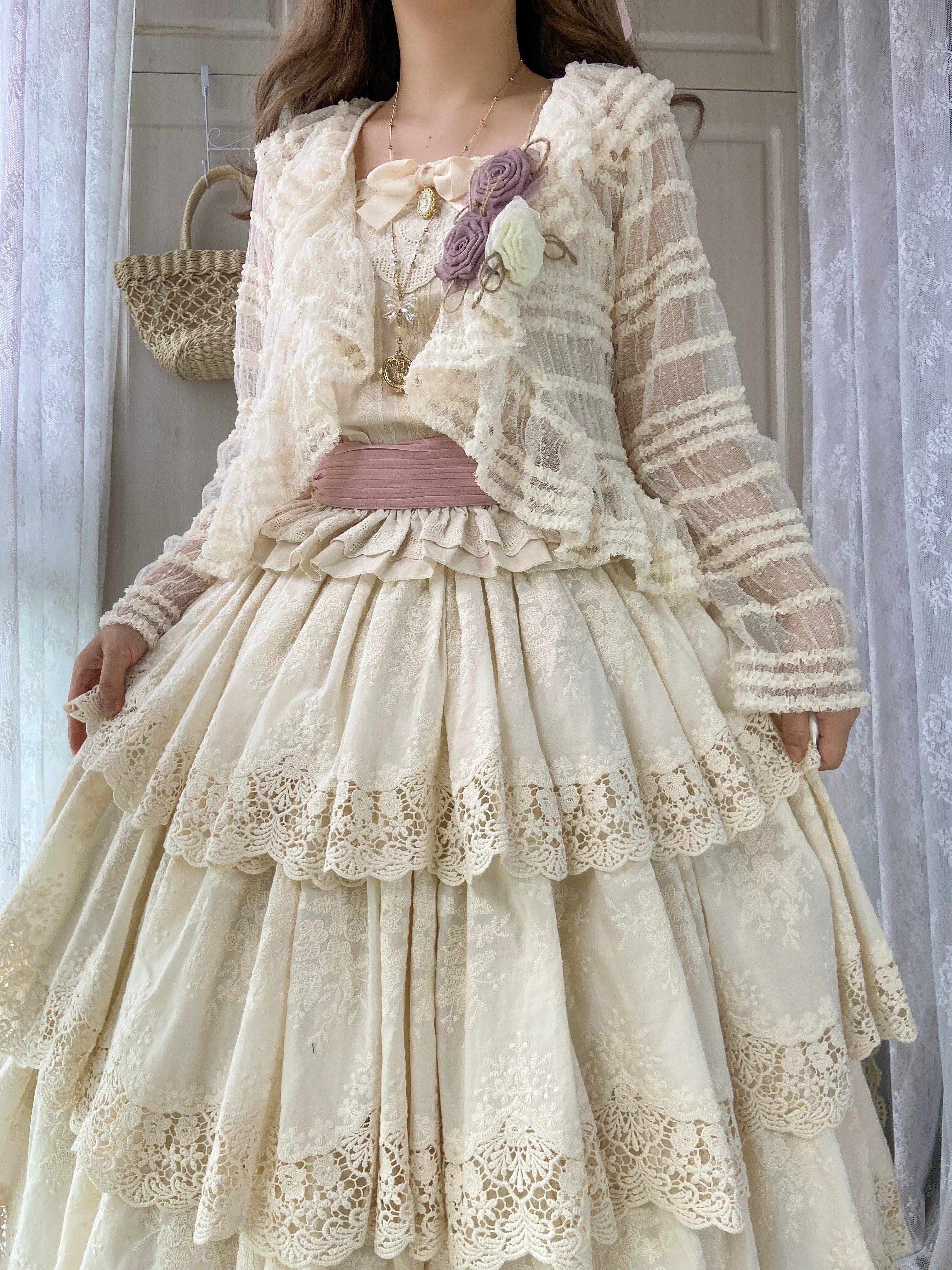 Miss Point - Forest Waltz - Classic Lolita Blouse & Multi-Tiered Ruffles SK 44233:800085