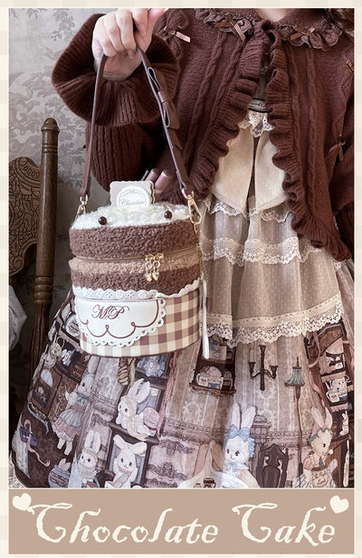 Flower and Pearl Box~Chocolate Cake~Kawaii Lolita Socks   