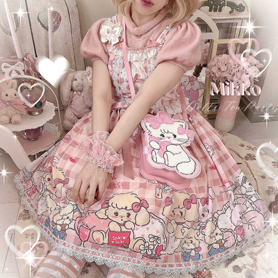 Doll Tea Party~Mikko Makeup Room~Kawaii Pink Lolita JSK   