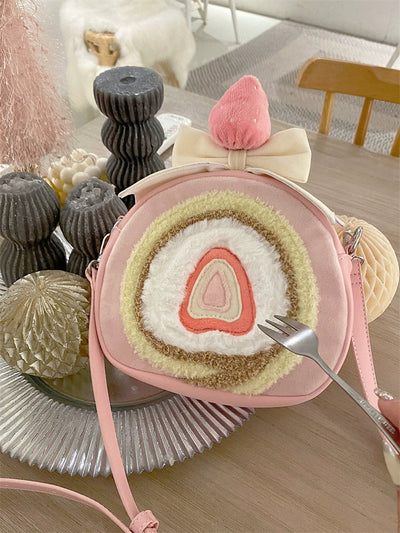 (BFM)GURURU~Strawberry Cake Roll~Sweet Cute Lolita Shoulder Bag Crossbody Bag   