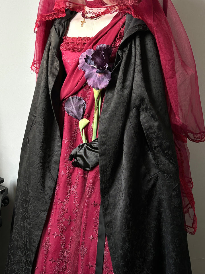 ZJstory~Gothic Lolita Cape Long-sleeved Shawl with Detachable Hood 42129:727223