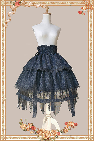 Infanta~Witch's Apprentice~Gothic Lolita Split Type Black Suit M skirt 