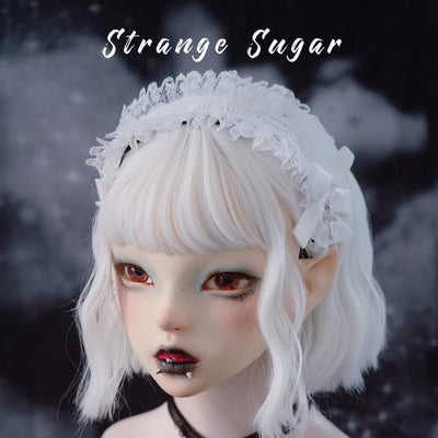 Strange Sugar~Gothic Lolita White Ruffle Hairband   