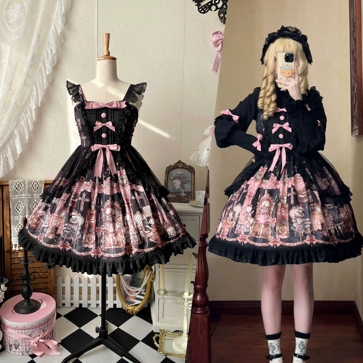 Uncle Wall Original~Missing Lamb Case~Gothic Lolita Dress Set with Sheep Prints 42971:759744