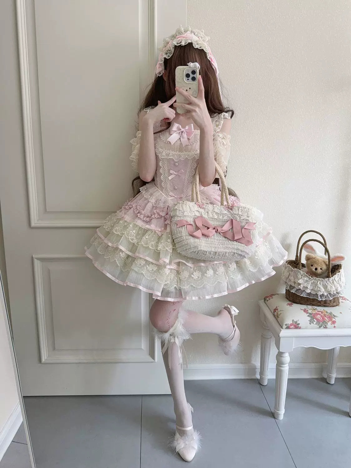 Ballet Dream - Sweet Lolita JSK Dress, Petal-like Layered Skirt