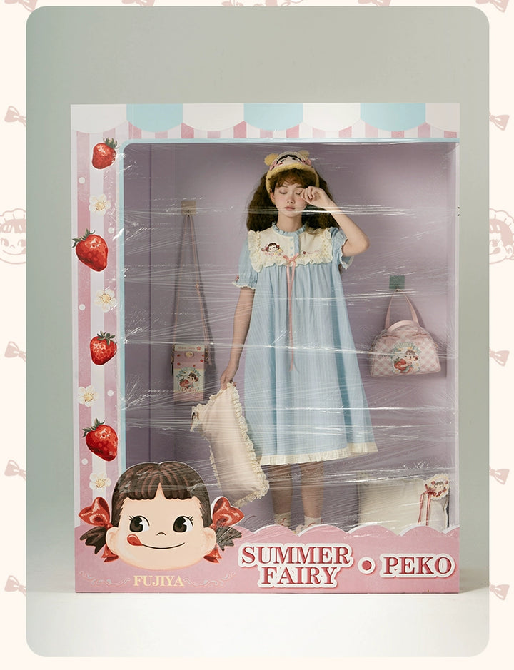 Summer Fairy~IP Collab Kawaii Lolita Dresses OP Home Wear Salopette Cardigan SK   