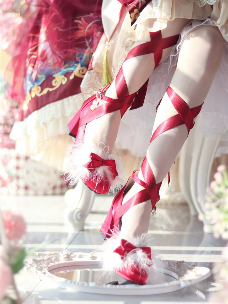 MR.Qiutian~Spring Velvet~Elegent Lolita Shoes JK Princess Shoes for Sring   